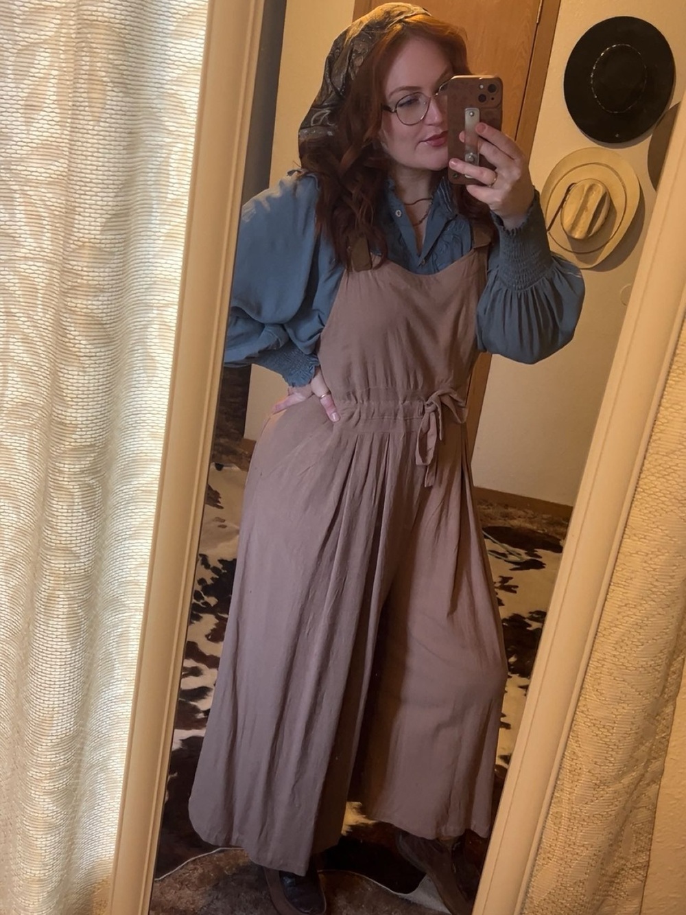 Women’s Wide-Leg Jumpsuit in Brown